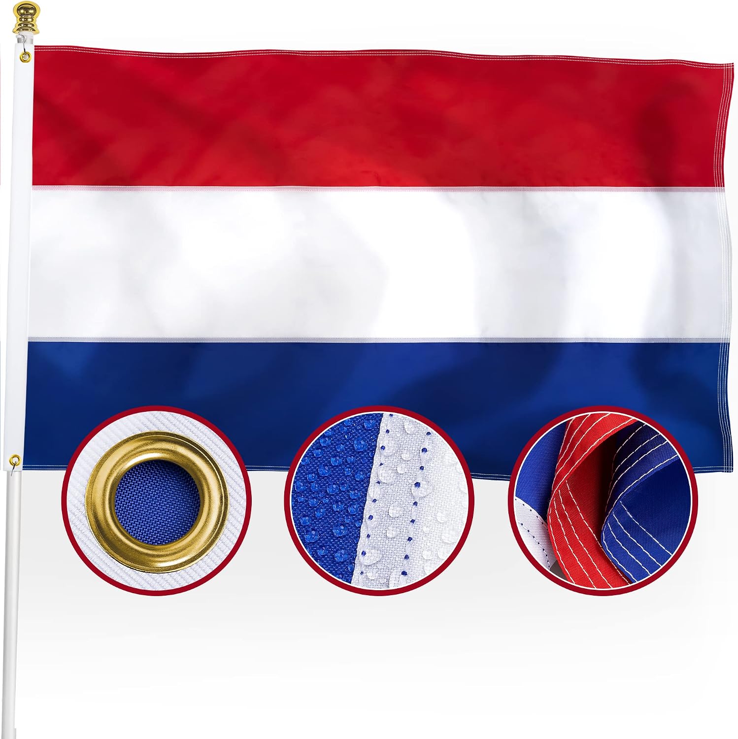 庆元荷兰国旗 3x5ft